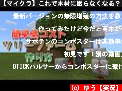 マイクラの原木自動化装置いろいろ ページ 2 意味とは何