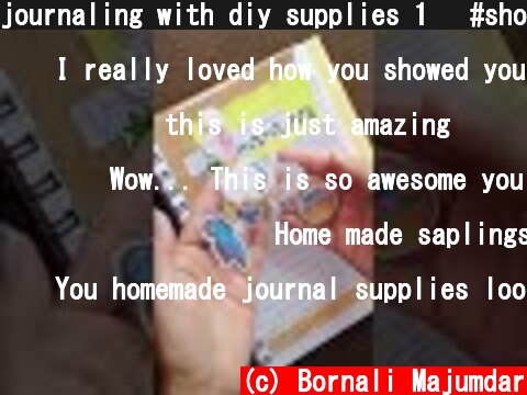 journaling with diy supplies 1 🌿#shorts  (c) Bornali Majumdar