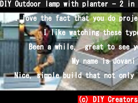 DIY Outdoor lamp with planter - 2 in 1 | DIY CREATORS  (c) DIY Creators
