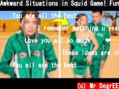 Awkward Situations in Squid Game! Funny And Embarrassing Moments & DIY Ideas by Mr Degree  (c) Mr DegrEE