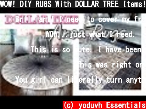 WOW! DIY RUGS With DOLLAR TREE Items! CLEVER DOLLAR TREE Hack  (c) yoduvh Essentials