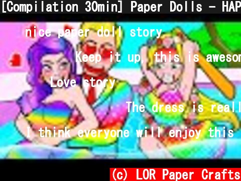 [Compilation 30min] Paper Dolls - HAPPY HOUSE of Adam and Rapunzel Dress - DIY Dresses Handmade  (c) LOR Paper Crafts