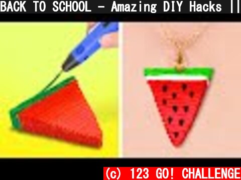 BACK TO SCHOOL - Amazing DIY Hacks || Rich vs Poor School Supplies by 123 GO! CHALLENGE  (c) 123 GO! CHALLENGE
