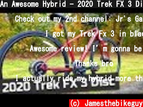 An Awesome Hybrid - 2020 Trek FX 3 Disc Flat Bar Hybrid, Commuter Bike Feature Review and Weight  (c) Jamesthebikeguy