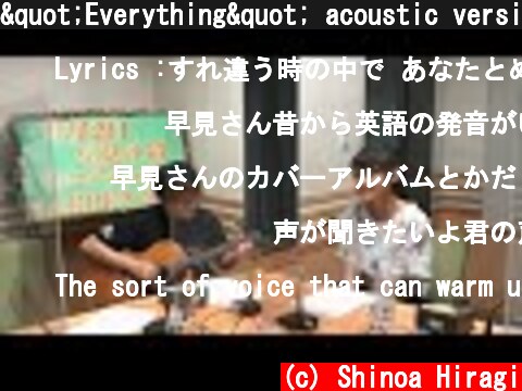 "Everything" acoustic version by Saori Hayami  (c) Shinoa Hiragi