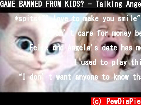 GAME BANNED FROM KIDS? - Talking Angela  (c) PewDiePie