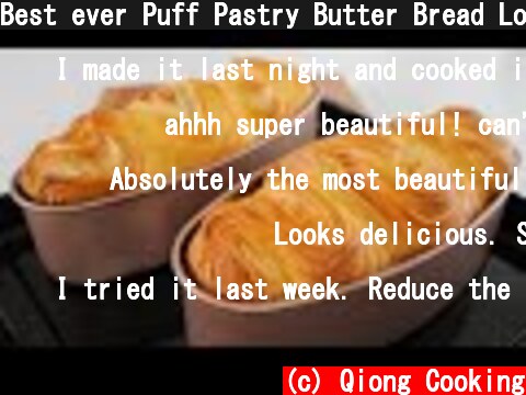 Best ever Puff Pastry Butter Bread Loaf | Easiest Recipe | So many layers Like Machine made  (c) Qiong Cooking