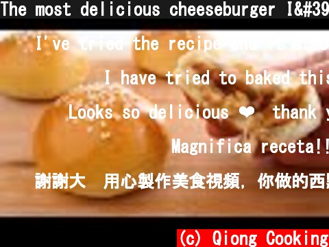 The most delicious cheeseburger I've ever eaten! 100% recommend recipe❗ Chicken cheeseburger  (c) Qiong Cooking