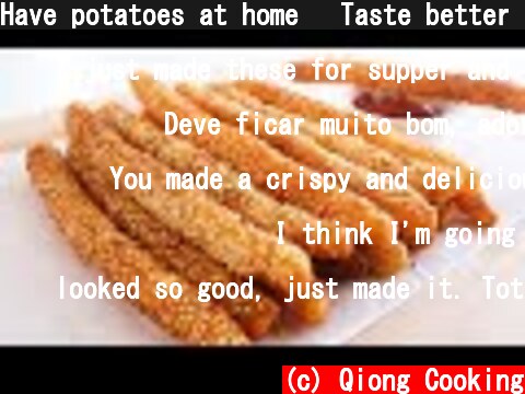 Have potatoes at home❓ Taste better than Fries❗ Crunchy and Delicious! Mashed Potato Fries  (c) Qiong Cooking