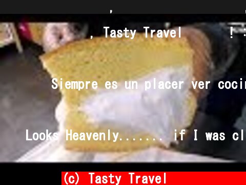 서울 대왕카스테라, 대왕카스테라 만들기, 라오제 카스테라, Amazing Giant Castella, taiwan jiggly Cake cutting, Korean food  (c) Tasty Travel 맛있는 여행