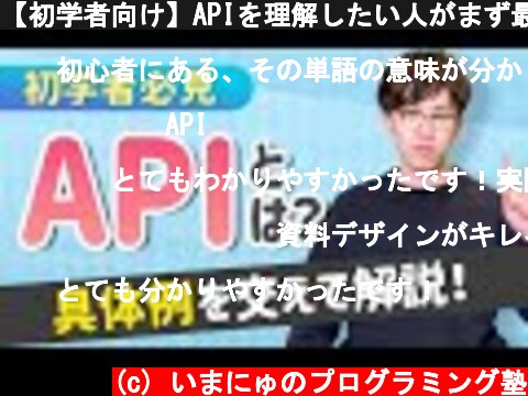 【初学者向け】APIを理解したい人がまず最初に見る動画  (c) いまにゅのプログラミング塾