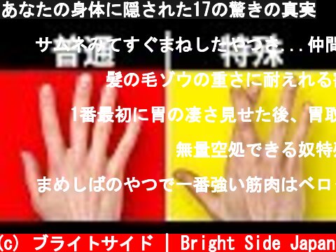 あなたの身体に隠された17の驚きの真実  (c) ブライトサイド | Bright Side Japan