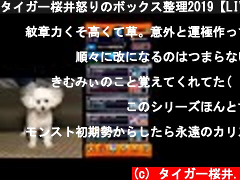 タイガー桜井怒りのボックス整理2019【LIVE】  (c) タイガー桜井.