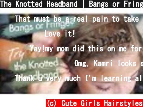 The Knotted Headband | Bangs or Fringe | Cute Girls Hairstyles  (c) Cute Girls Hairstyles
