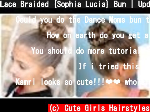 Lace Braided {Sophia Lucia} Bun | Updo Hairstyles  (c) Cute Girls Hairstyles