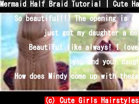 Mermaid Half Braid Tutorial | Cute Hairstyles  (c) Cute Girls Hairstyles