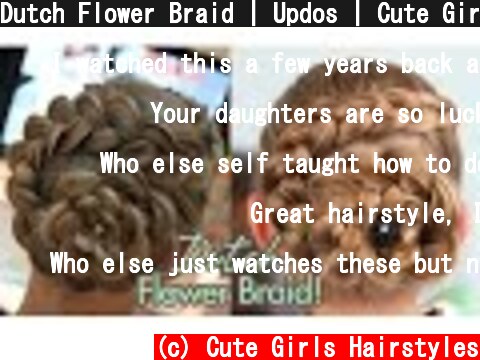 Dutch Flower Braid | Updos | Cute Girls Hairstyles  (c) Cute Girls Hairstyles