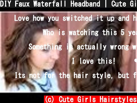 DIY Faux Waterfall Headband | Cute Girls Hairstyles  (c) Cute Girls Hairstyles