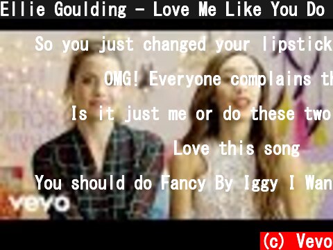 Ellie Goulding - Love Me Like You Do (Vevo’s Do It YourSelfie)  (c) Vevo