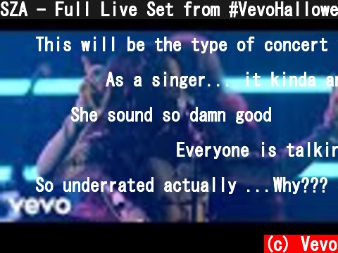 SZA - Full Live Set from #VevoHalloween 2017  (c) Vevo