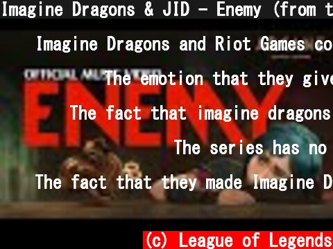 Imagine Dragons & JID - Enemy (from the series Arcane League of Legends) | Official Music Video  (c) League of Legends