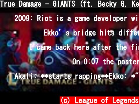 True Damage - GIANTS (ft. Becky G, Keke Palmer, SOYEON, DUCKWRTH, Thutmose) | League of Legends  (c) League of Legends