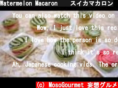 Watermelon Macaron 🍉 スイカマカロン  (c) MosoGourmet 妄想グルメ