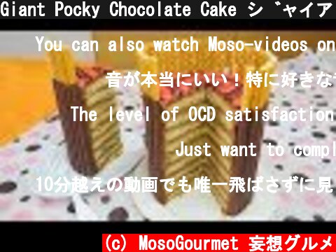 Giant Pocky Chocolate Cake ジャイアントポッキーケーキ  (c) MosoGourmet 妄想グルメ
