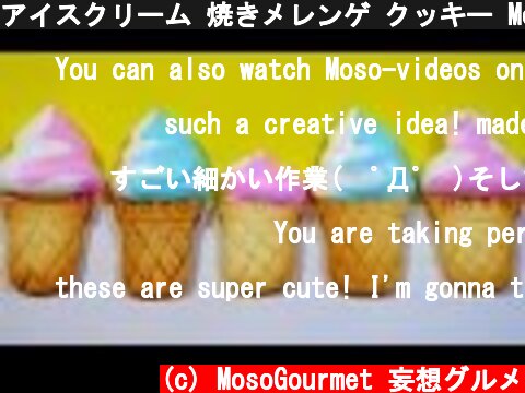 アイスクリーム 焼きメレンゲ クッキー Moso Ice Cream Cookies  (c) MosoGourmet 妄想グルメ