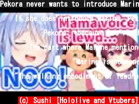 Pekora never wants to introduce Marine to Mama【Hololive/Eng sub】  (c) Sushi [Hololive and Vtubers]