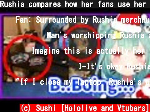 Rushia compares how her fans use her boing mousepad instead of Pekora's【Hololive/Eng sub】  (c) Sushi [Hololive and Vtubers]