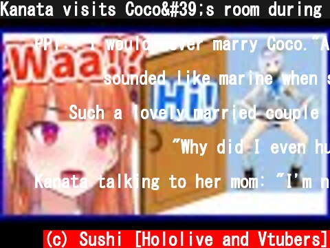 Kanata visits Coco's room during Coco's welcome stream【Hololive/Eng sub】  (c) Sushi [Hololive and Vtubers]