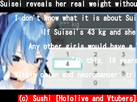 Suisei reveals her real weight without hestitation【Hololive/Eng sub】  (c) Sushi [Hololive and Vtubers]