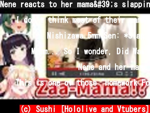 Nene reacts to her mama's slapping belly video [Hololive/Eng sub]  (c) Sushi [Hololive and Vtubers]
