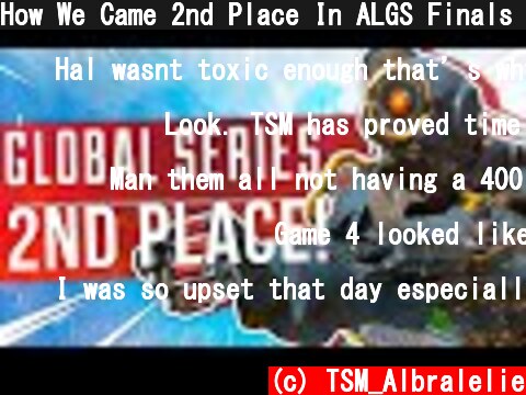 How We Came 2nd Place In ALGS Finals | Albralelie  (c) TSM_Albralelie