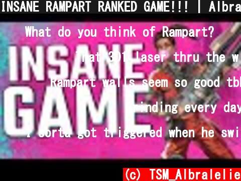 INSANE RAMPART RANKED GAME!!! | Albralelie  (c) TSM_Albralelie