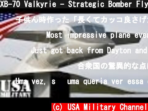 XB-70 Valkyrie - Strategic Bomber Flying at Mach 3 Speed  - XB-70ヴァルキリー・マッハ3で飛ぶ戦略爆撃機  (c) USA Military Channel
