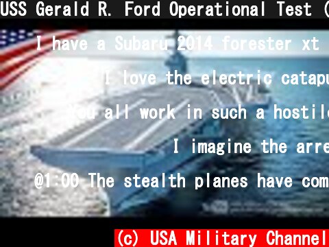 USS Gerald R. Ford Operational Test (Nov. 2019) - EMALS, AAG Cable, CIWS, Small Boat, Helicopter  (c) USA Military Channel