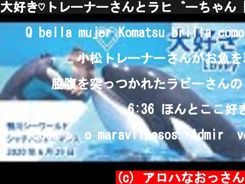 大好き♡トレーナーさんとラビーちゃん【2020年6月29日　鴨川シーワールド　シャチパフォーマンス】Killer whale performance, Kamogawa Sea World, J  (c) アロハなおっさん