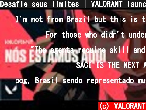 Desafie seus limites | VALORANT launches June 2 (Brazil Trailer)  (c) VALORANT