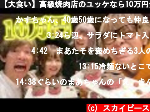 【大食い】高級焼肉店のユッケなら10万円分食べれるでしょ！！【青ラブ】  (c) スカイピース