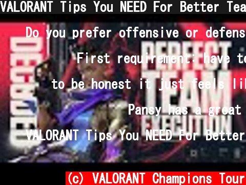 VALORANT Tips You NEED For Better Teamplay | DECODED  (c) VALORANT Champions Tour