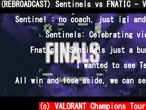 (REBROADCAST) Sentinels vs FNATIC - VCT Masters Reykjav�k - Grand Finals  (c) VALORANT Champions Tour