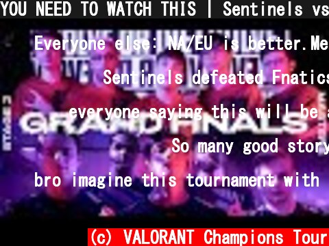 YOU NEED TO WATCH THIS | Sentinels vs. FNATIC - VALORANT Masters Reykjav�k Grand Finals Tease  (c) VALORANT Champions Tour