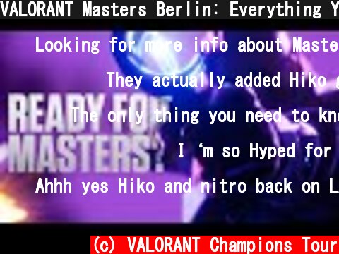 VALORANT Masters Berlin: Everything You Need To Know  (c) VALORANT Champions Tour