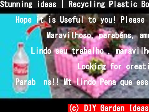 Stunning ideas | Recycling Plastic Bottles into tiered Planter box for Your Garden  (c) DIY Garden Ideas