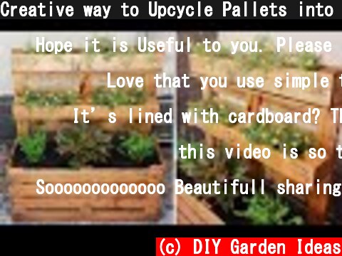 Creative way to Upcycle Pallets into flower planter box | DIY Garden ideas  (c) DIY Garden Ideas