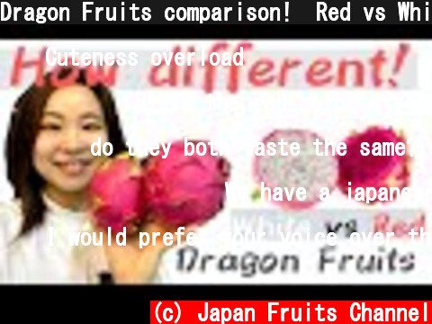 Dragon Fruits comparison!  Red vs White  (c) Japan Fruits Channel