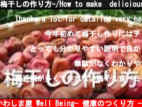 梅干しの作り方-/How to make  delicious umeboshi(pickled ume)  (c) かわしま屋 Well Being- 健康のつくり方 -