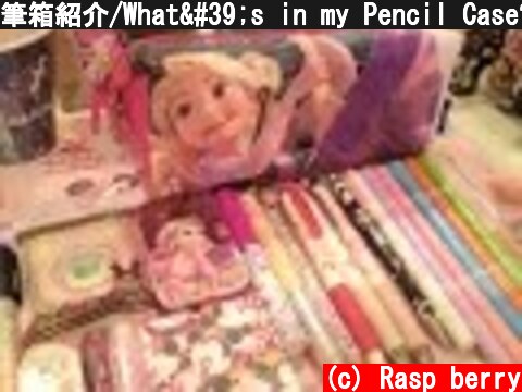 筆箱紹介/What's in my Pencil Case?  (c) Rasp berry